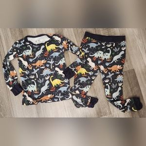 Little Sleepies Blue Dinosaurs 2pc pajama set 2T